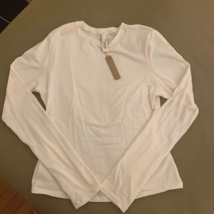 NWT Skims Cotton Jersey Long Sleeve in Marble - Size L